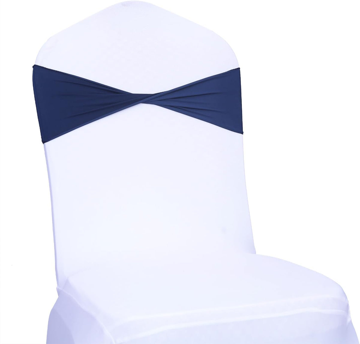 MDS Pack of 250 Spandex Chair Sashes Bows Elastic Stretch Dining Chair Bands Ties Without Slider
