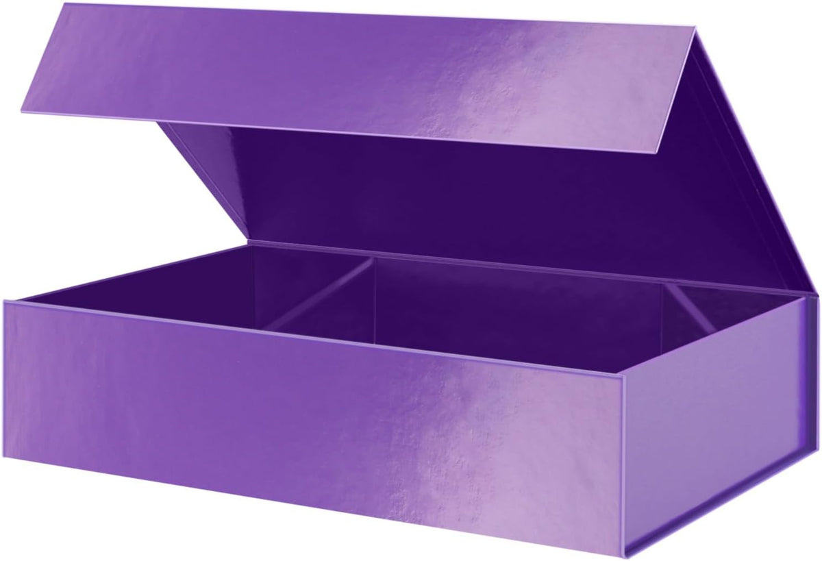 PACKHOME Extra Large Gift Box 17.5x11.3x4.3 Inches, Sturdy Shirt Box with Magnetic Lid for Clothes