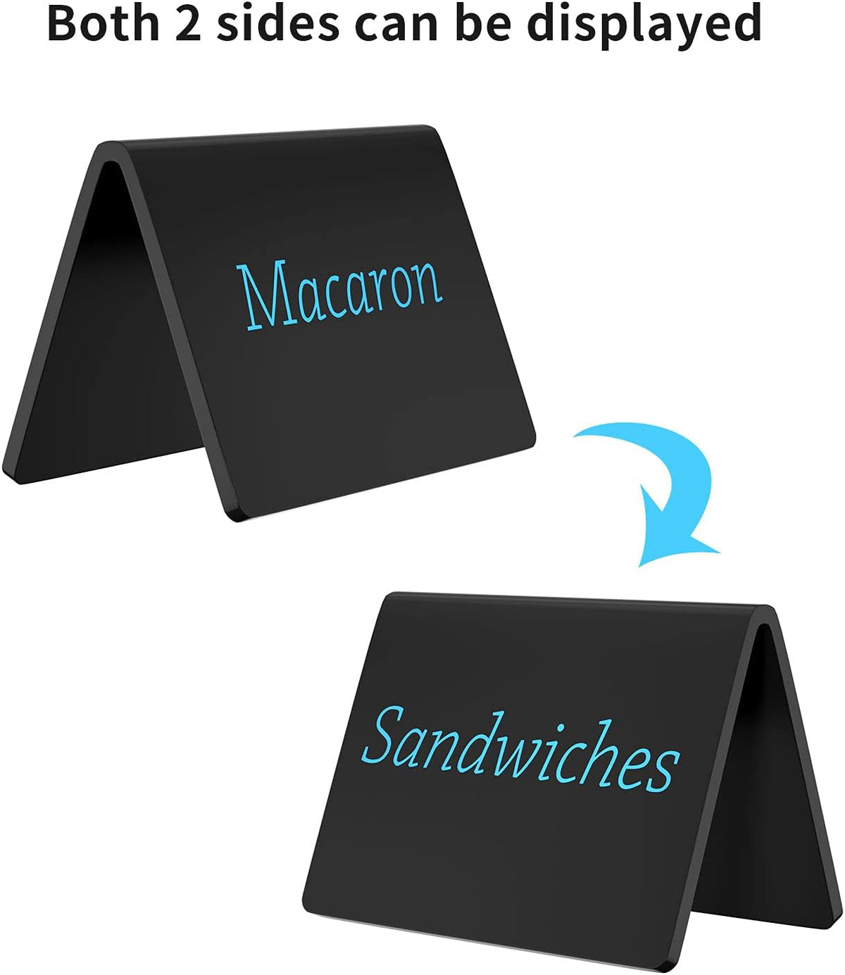 AITEE Mini Tabletop Chalkboard Signs - 10 Pack Acrylic Mini Chalkboards for Food, Weddings