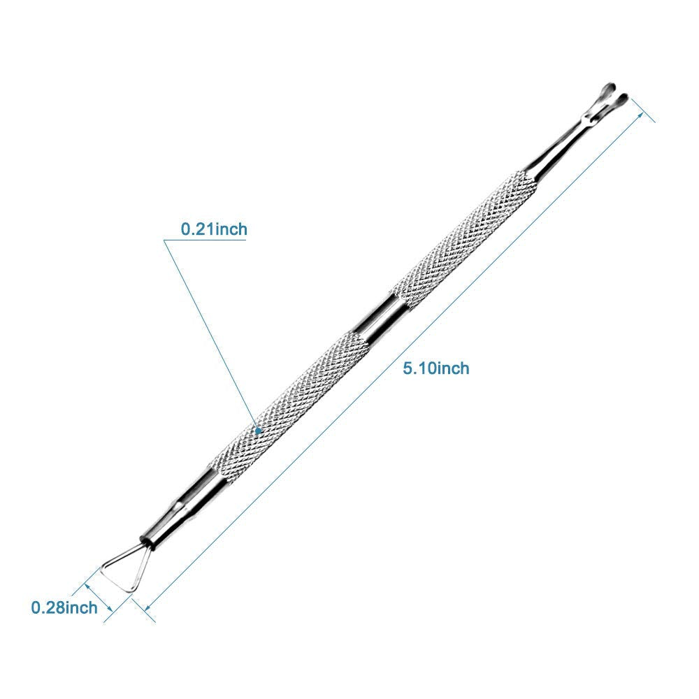 Professional Cuticle Pusher and Cutter, Cuticle Trimmer & Cuticle Remover, 2-Piece Manicure Tools