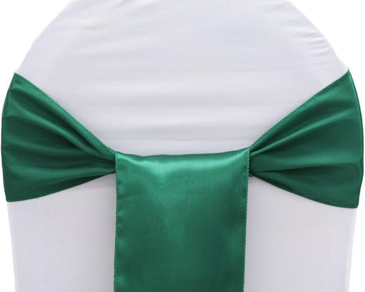 MDS Pack of 150 PCS Satin Chair Sashes Charmeuse Sateen Dining Chair Bows Ribbon Ties Back Sash for