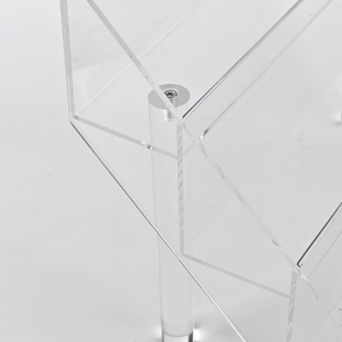 PecMuikee Greeting Card Display, 4 Tiers Clear Acrylic Sticker Display Stand for Vendors Retail