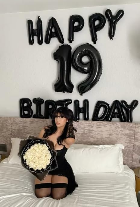 Foil 40 Inch Big Black 9 Balloon Number, Giant Happy 9th 19 29 39 49 99 Birthday Party Supplies