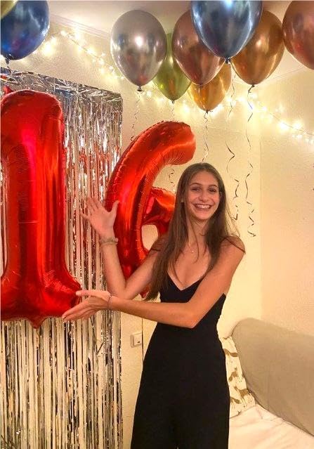 Number Balloon 40 Inch Red 6 Balloon, Red Numbers Six 6 Birthday Balloon Party Supplies, 6 16 26 36