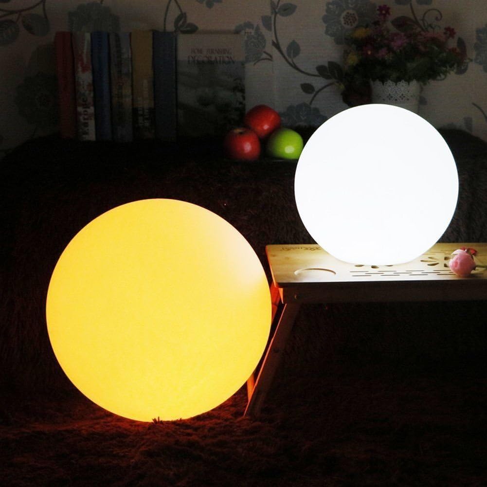 Globe Floor Lamp, 14-inch LED Ball Light with Remote,16 RGB Color Dimmable Rechargeable Nursery