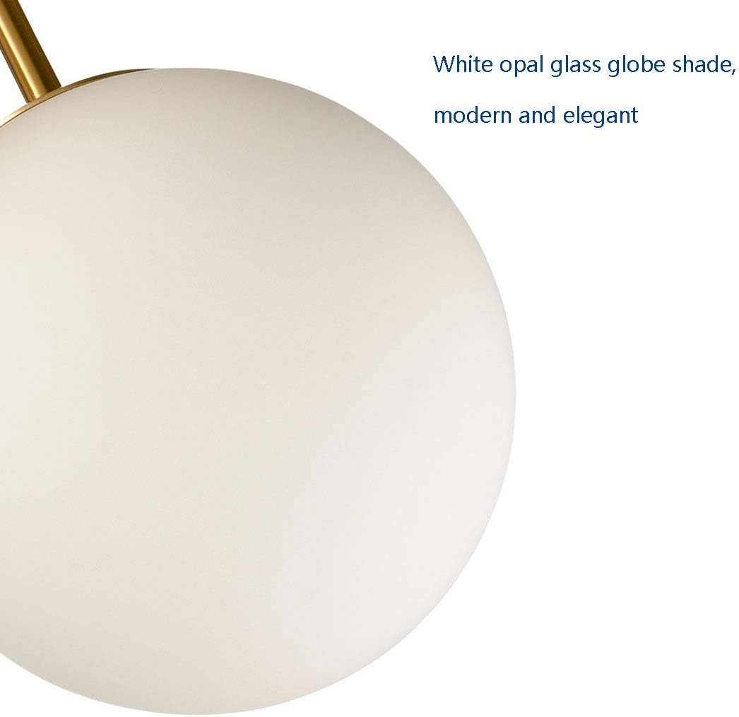 HOLKIRT Classic Mid Century Modern Globe Semi Flush Mount Ceiling Light Sputnik Chandeliers,White