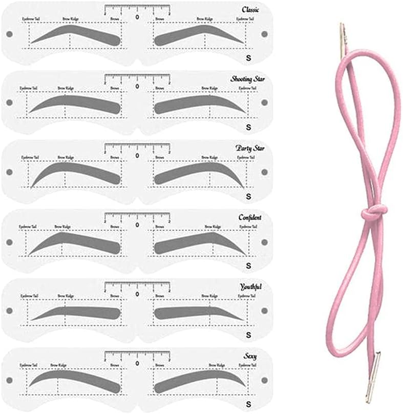 Eyebrow Stencils,Reusable Eye Brow Drawing, DIY Eyebrow Shaping Grooming Template Card Women Beauty