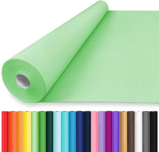Vanhench Light Green Wrapping Paper, 36" x 2400" (200') Solid Color Art Kraft Craft Paper Roll for