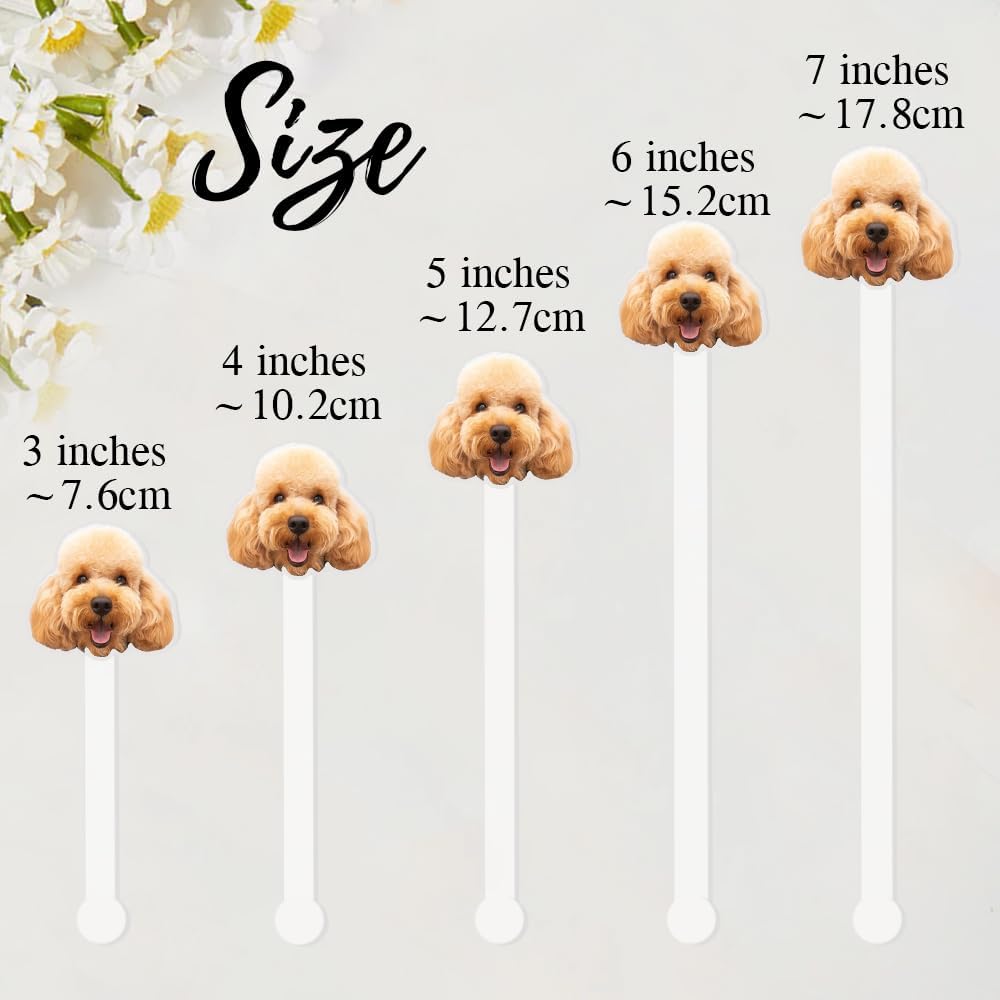 Custom 50 Pcs Double-Sided Wedding Pet Stir Sticks, Personalized Dog Cat Stir Stick, Acrylic