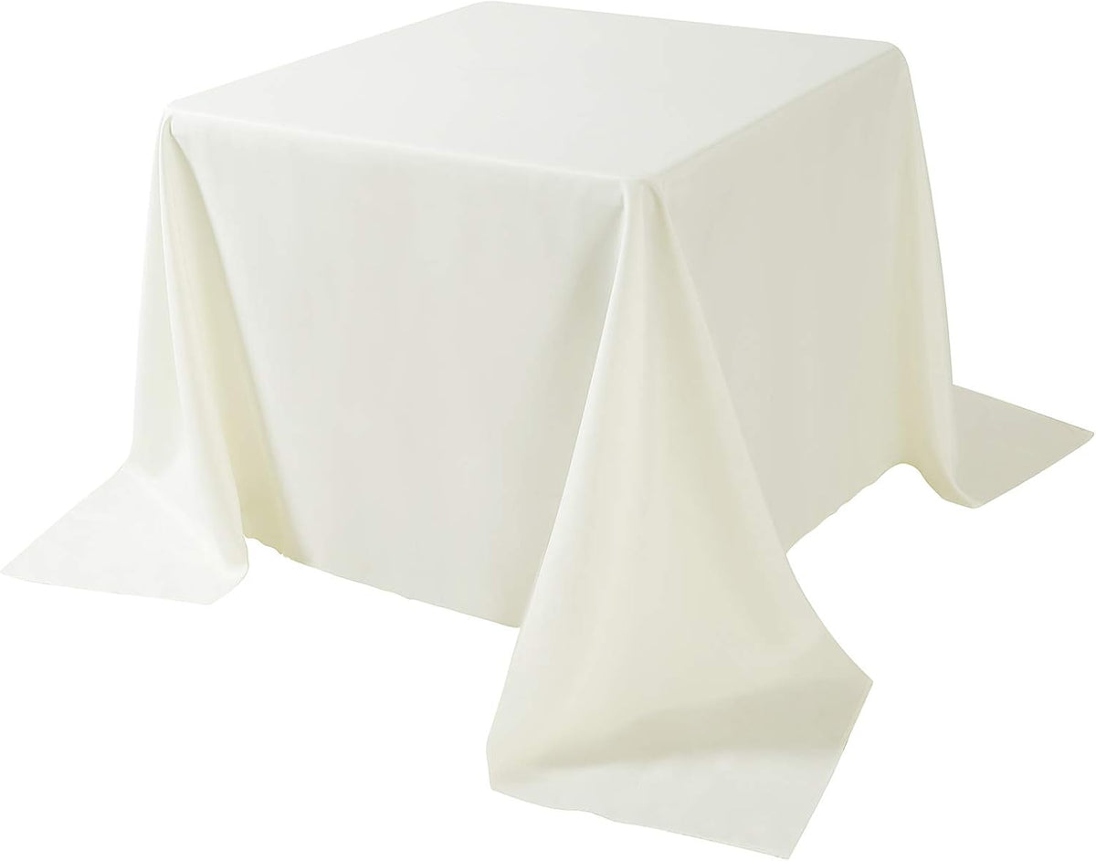 Cupuamon Square Tablecloth 90x90 inch Washable Polyester Fabric Table Cloth for Wedding Party