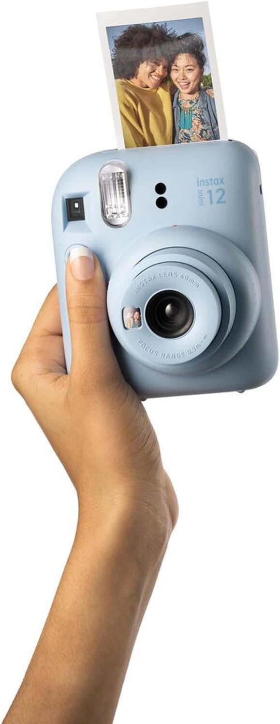 FUJIFILM INSTAX MINI 12 Film Camera Pastel Blue Bundle with Instant Film- 60 Photo Sheets with