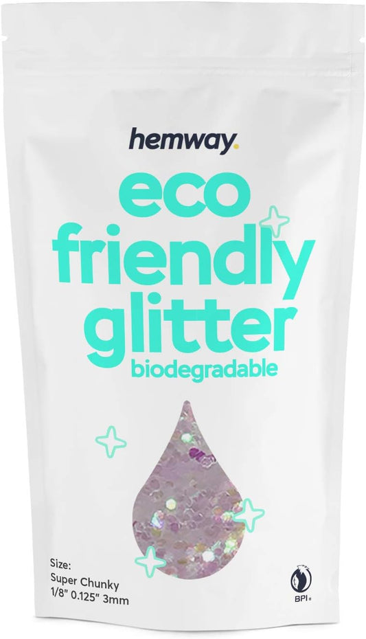 Hemway Eco Friendly Biodegradable Glitter 100g / 3.5oz Bio Cosmetic Safe Sparkle Vegan for Face