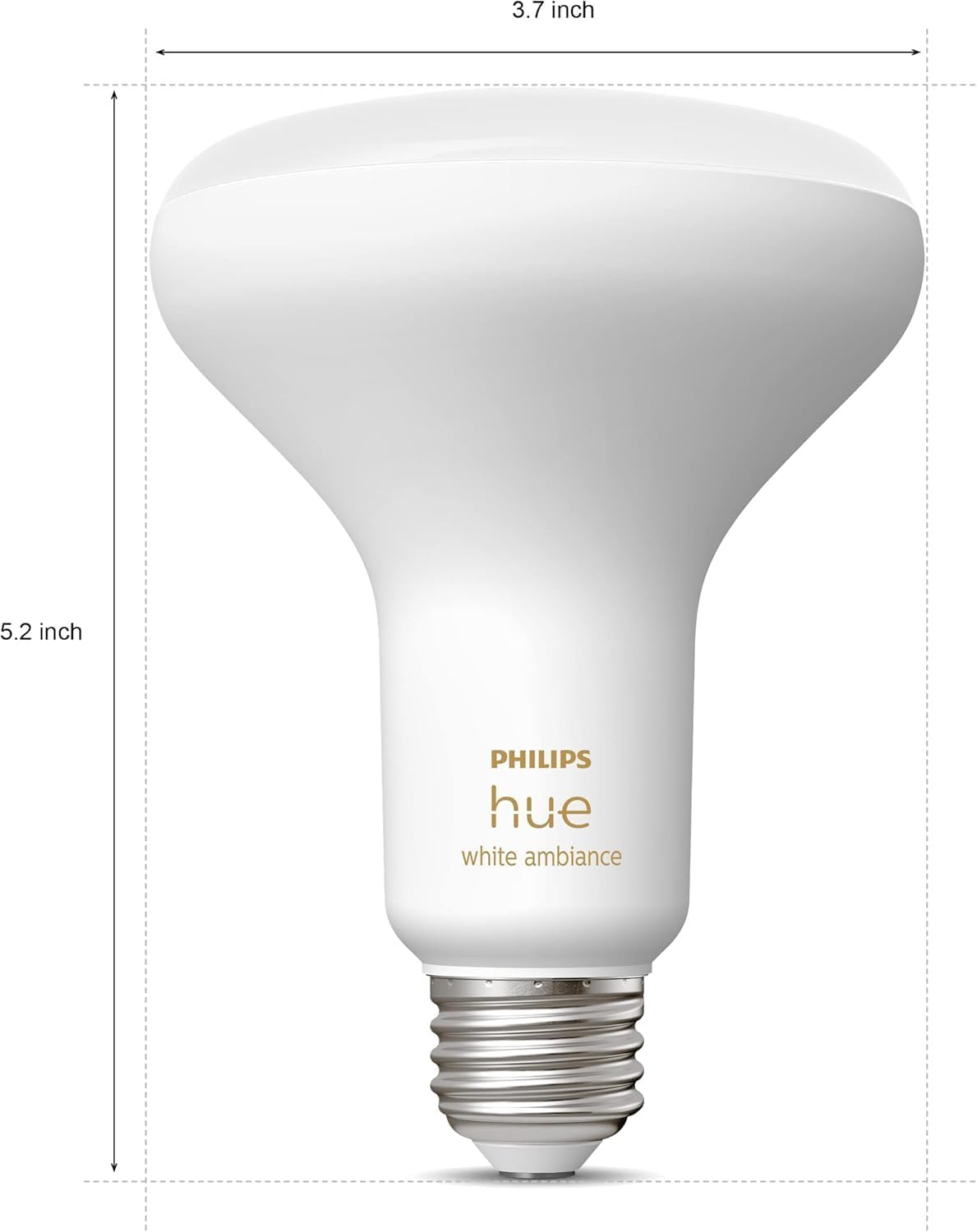 Philips Hue White Ambiance BR30 LED Smart Bulbs (Bluetooth Compatible), Compatible with Alexa