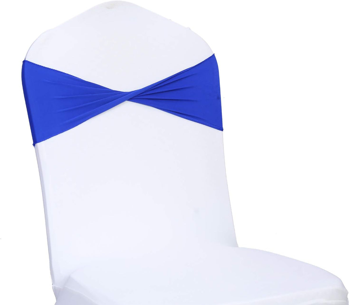 VDS Pack of 250 PCS | Royal Blue | Spandex Chair Sashes Bows Without Buckle | Stretch Elastic
