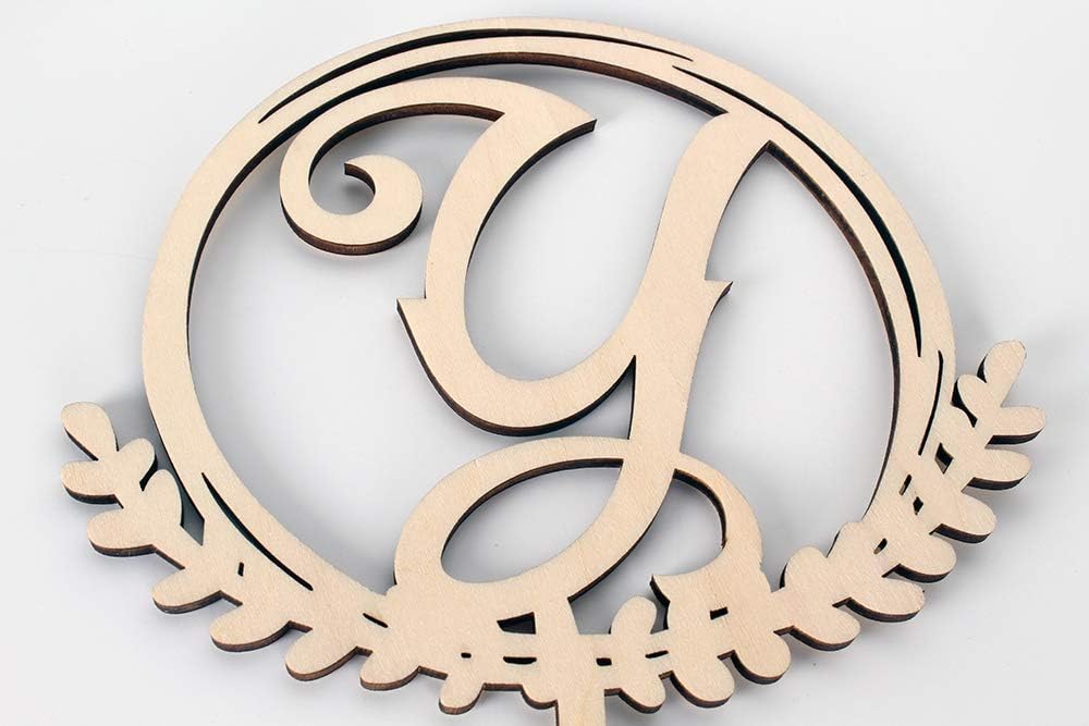 LINGTEER Personalized Inital Letter Y Wooden Cake Topper Perfect for Birthday Rustic Wedding