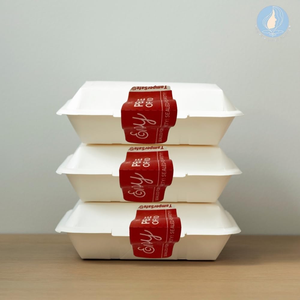 Angel's Peel Lounge Tamper Proof Stickers Roll — Tamper Evident Stickers for Takeout Containers