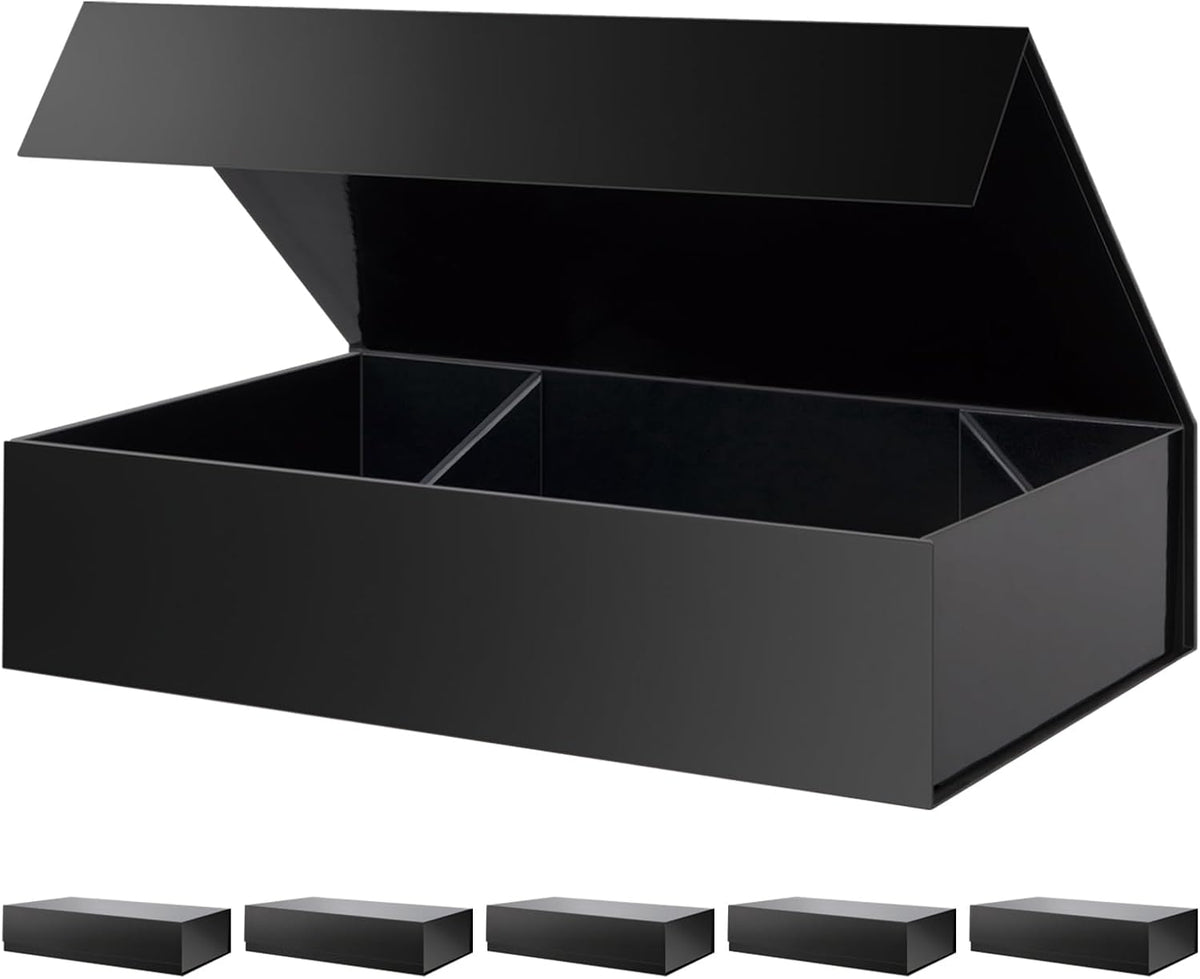 PACKHOME 6 Extra Large Gift Boxes 17.5x11.3x4.3 Inches, Sturdy Shirt Boxes with Magnetic Lids for