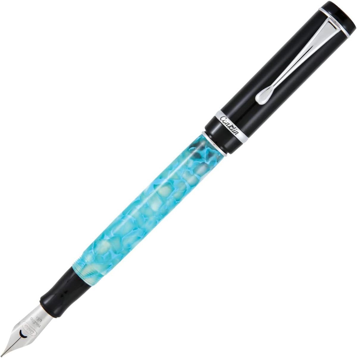 Conklin Duragraph Fountain Pen Turquoise Nights - Medium Nib, Elegant Writing Instrument with