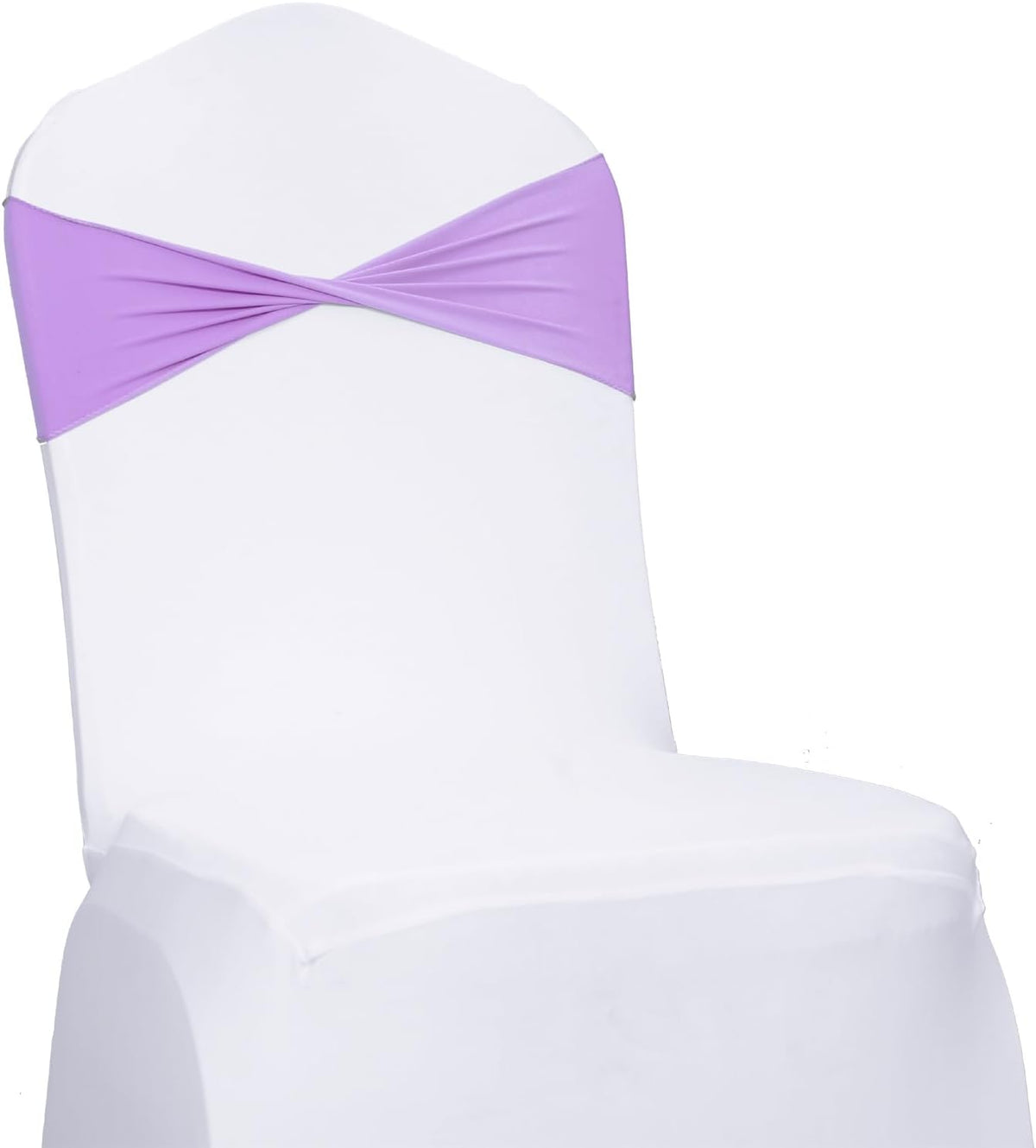 MDS Pack of 200 Spandex Chair Sashes Bows Elastic Stretch Dining Chair Bands Ties Without Slider