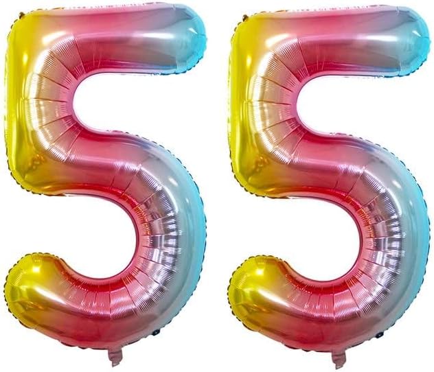 GOER Gold Foil Balloons Number 5,Huge Number Balloons for 5th 15th 25th 35th 45th Birthday Party