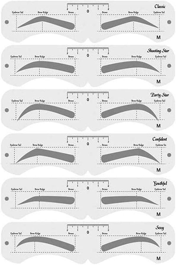 Eyebrow Stencils,Reusable Eye Brow Drawing, DIY Eyebrow Shaping Grooming Template Card Women Beauty