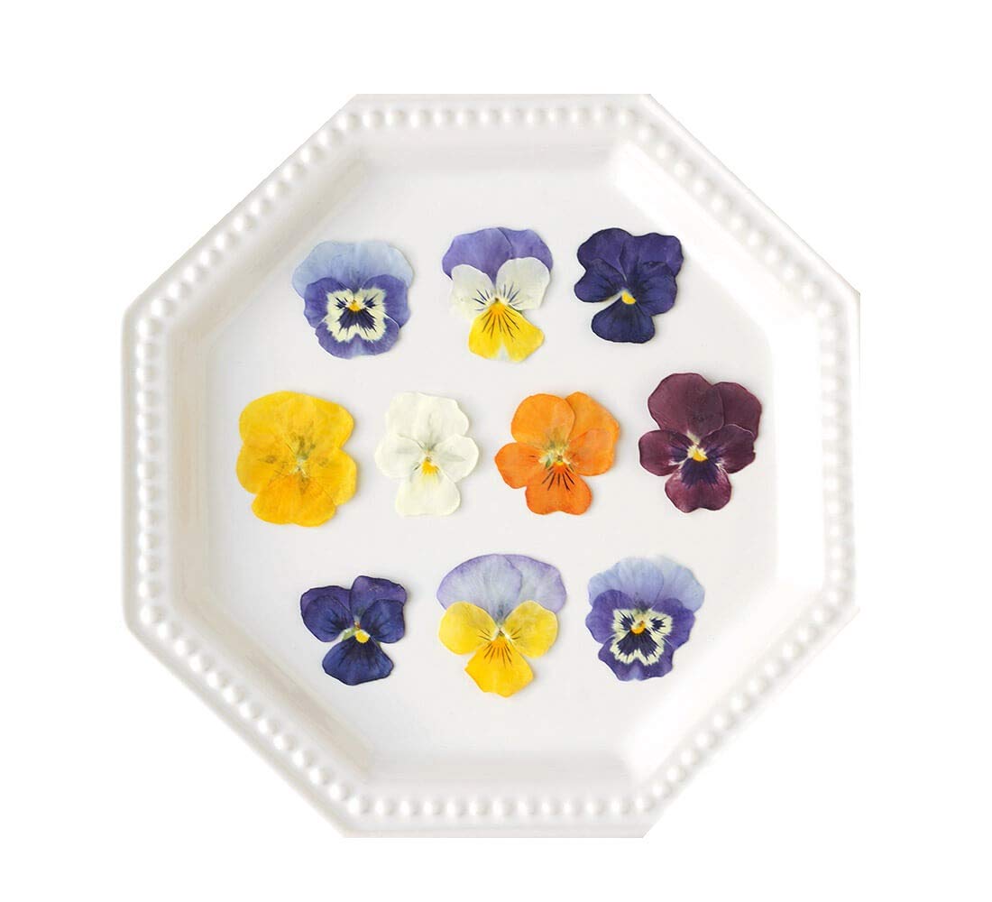 Uzunohana Dried Edible Flowers Viola Mix (50 Petals) | For Cake Decorating | For Garnish | For