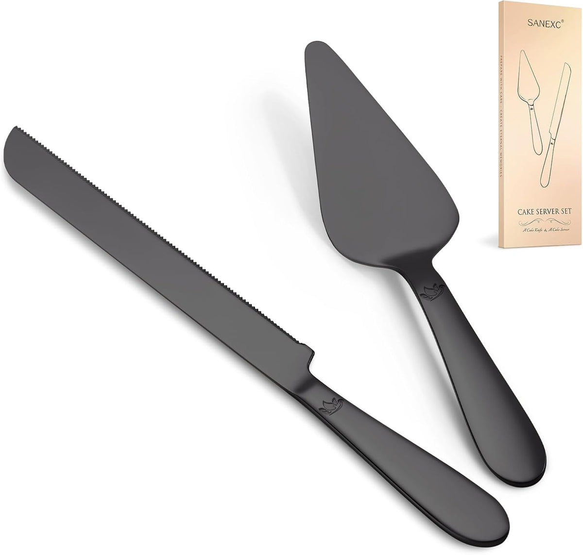 Cake Cutting Set for Wedding - Extended Cake Knife and Server Set Thickened Stainless Steel 13.0"