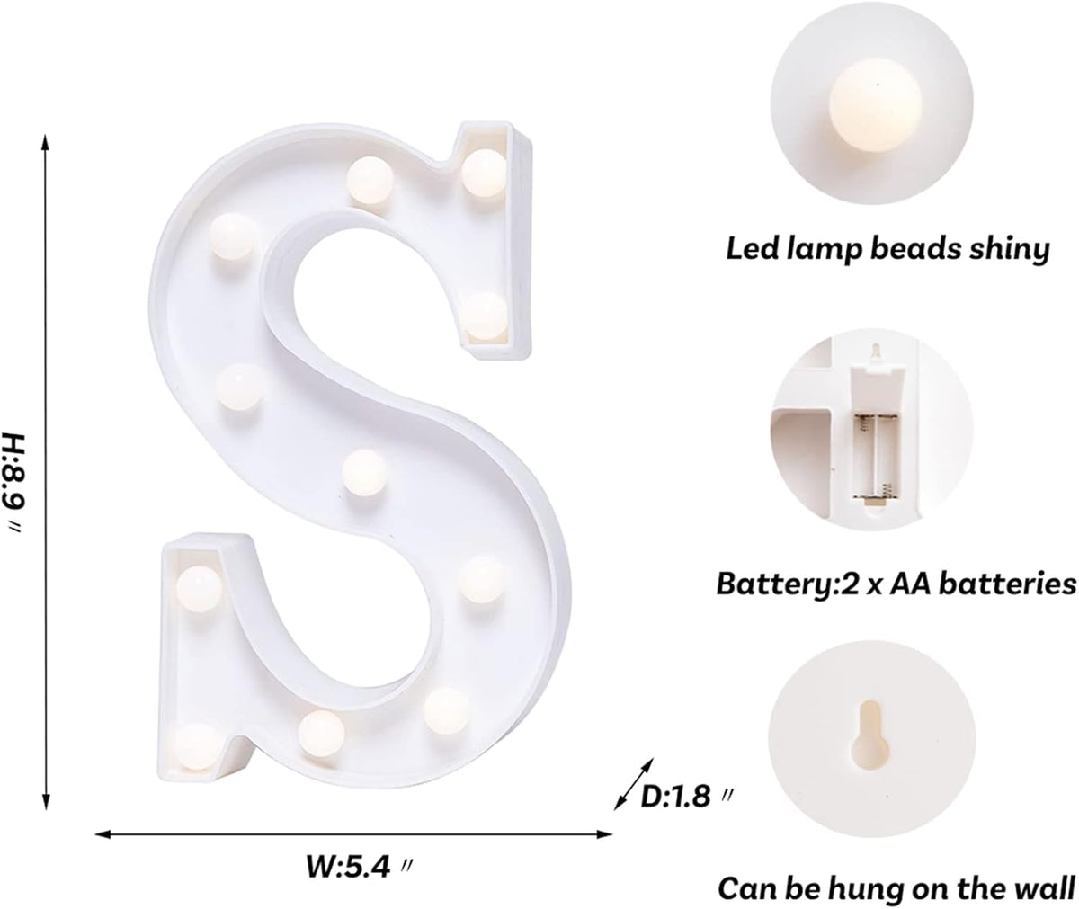 Foaky LED Letter Lights Sign Marquee Light Up Letters Sign for Night Light Wedding/Birthday Party