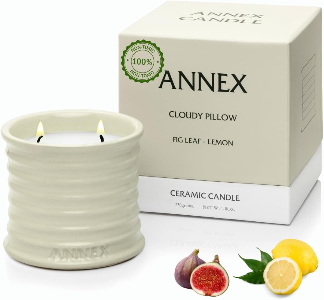 Scented Luxury Citronella Candles outdoor, Mosquito Bug Repellent | Handmade Ceramic Jars, Soy Wax