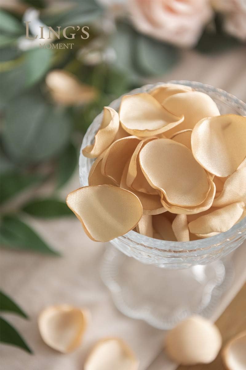Ling's Moment Rose Petals, Silk Flower Petals for Wedding/Aisle/Flower Girl Baskets/Table