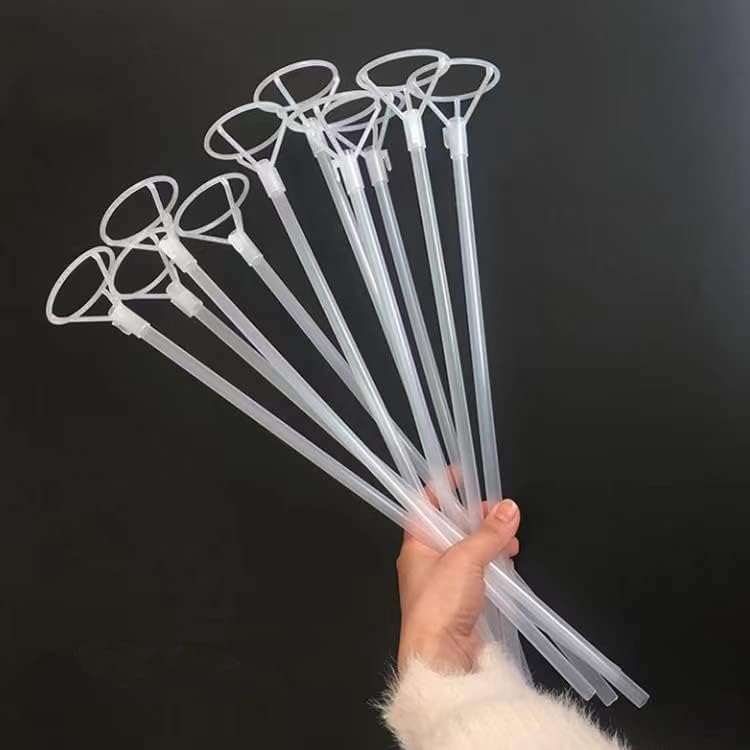 Large Balloon Sticks with Big Cups, 35 Sets Thickened 17inch Long Clear Bobo Balloon Sticks Holders
