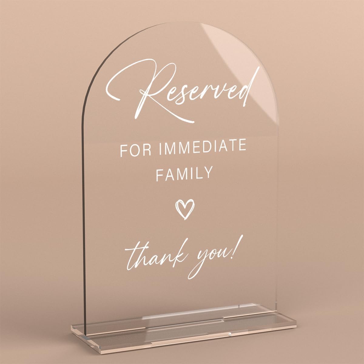 Acrylic Wedding Sign Wedding Signs for Ceremony Reserved for Immediate Family Sign for Wedding