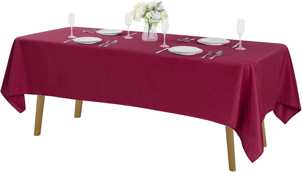 Rectangle Tablecloth 60x120 inch Washable Polyester Fabric Table Cloth for Wedding Party Dining