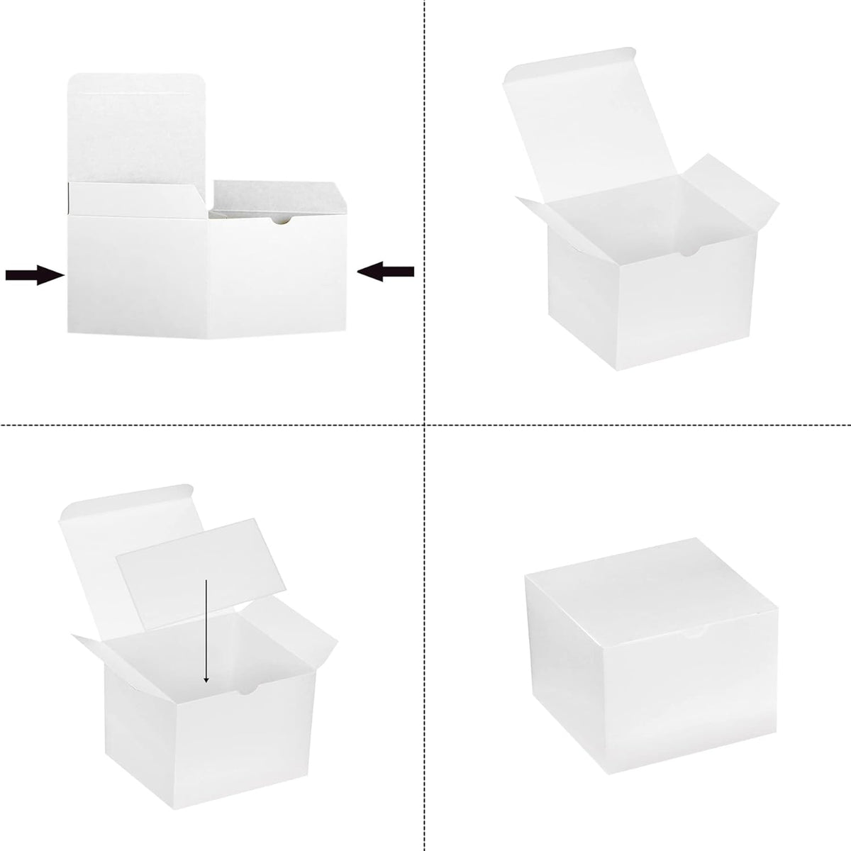 Xxcxpark 30 PCS White Gift Boxes 5x5x3.5 Inches, Decorative Party Favor Kraft Paper Gift Packaging