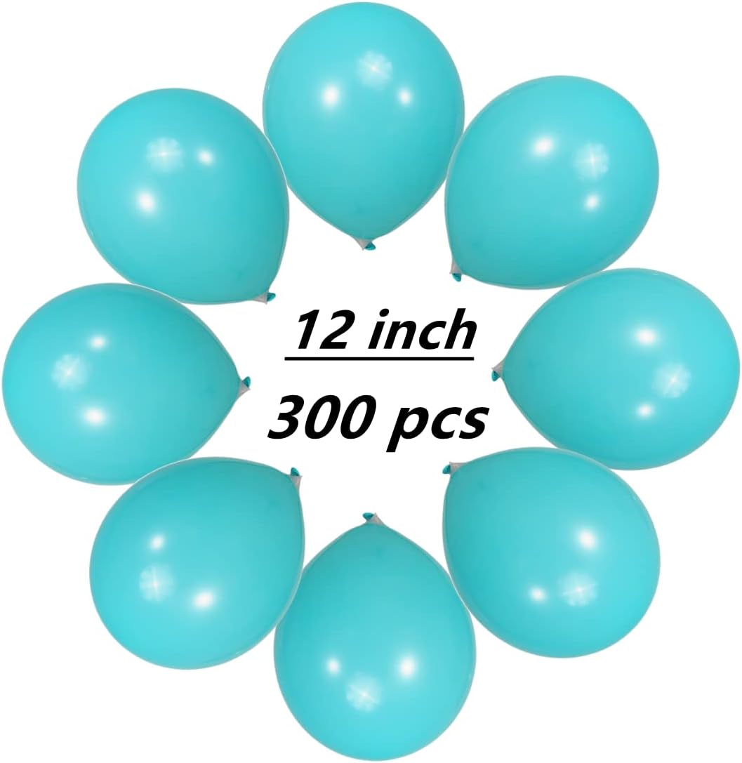 300 Pack Turquoise Teal Balloons 12 inch Turquoise Latex Balloon Bulk for Various Party Events