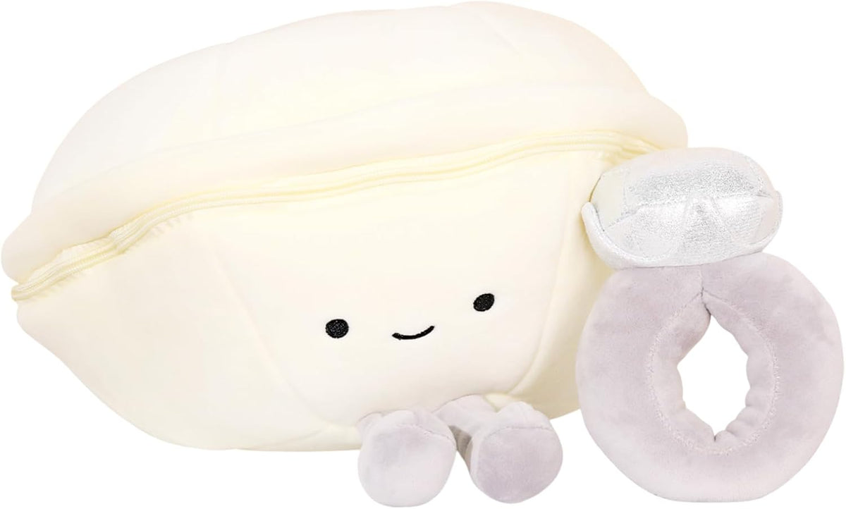 Drawelry Ring Box Plush Pillow Box Princess Diamond Ring Shell Case Throw Pillows Funny Soft