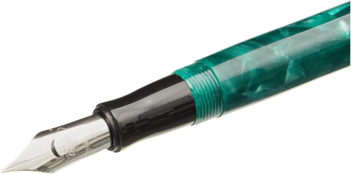 Conklin Duragraph Fountain Pen Forest Green - Broad Nib, Premium Writing Instrument with Rich Resin