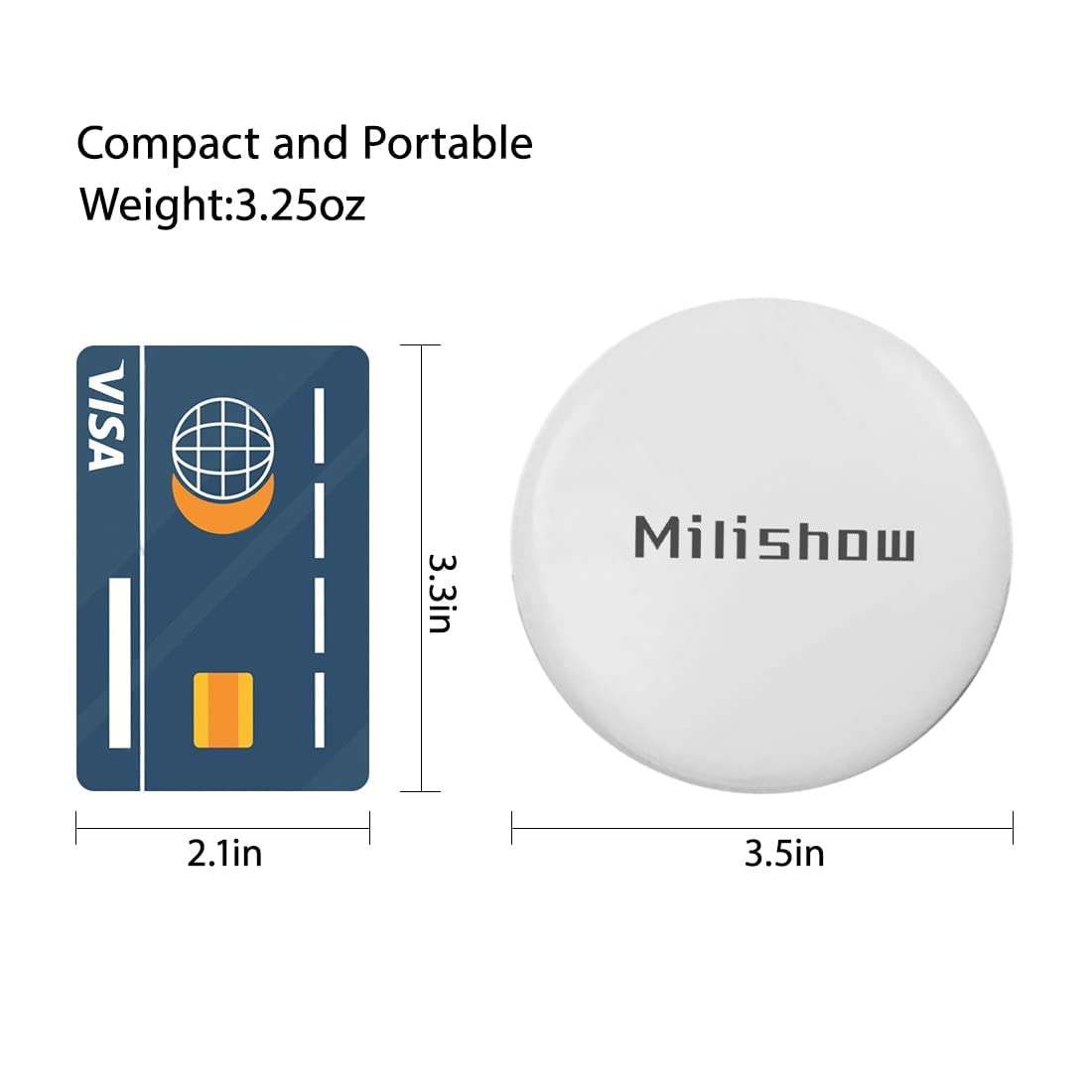 Compact Mirror with LED Light,1x/10x Magnifying Rechargeable Mirror,3.5in, Dimmable Travel Mirror