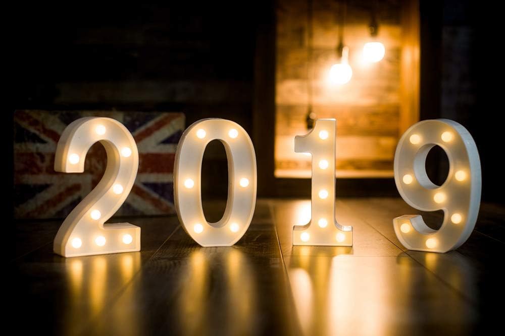 MUMUXI Marquee Light Up Letters | Large Light Up Numbers | Battery Powered and Bright with Every