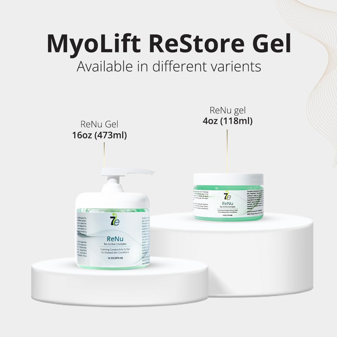 7eWellness Myolift ReNu Conductive Gel for Microcurrent, Renu Microcurrent Conductive Gel for Face