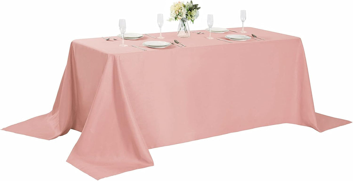 Rectangle Tablecloth 90x156 inch Washable Polyester Fabric Table Cloth for Wedding Party Dining