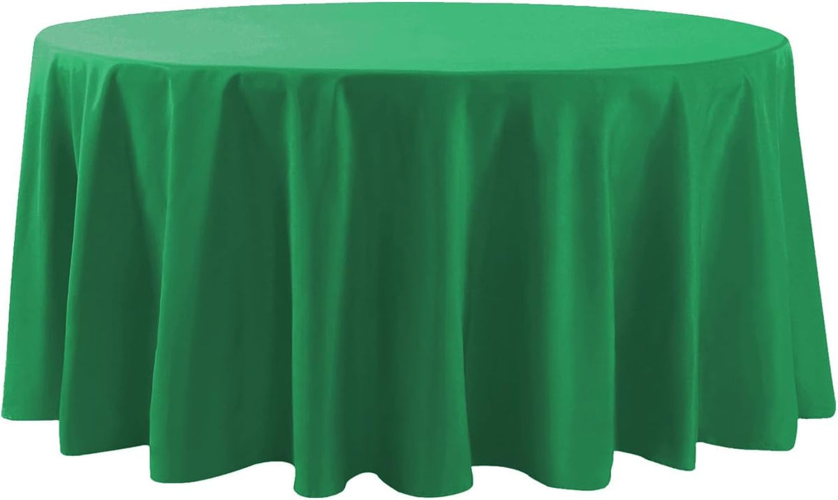 132 inch Round Tablecloth Washable Polyester Table Cloth Decorative Table Cover for Wedding Party