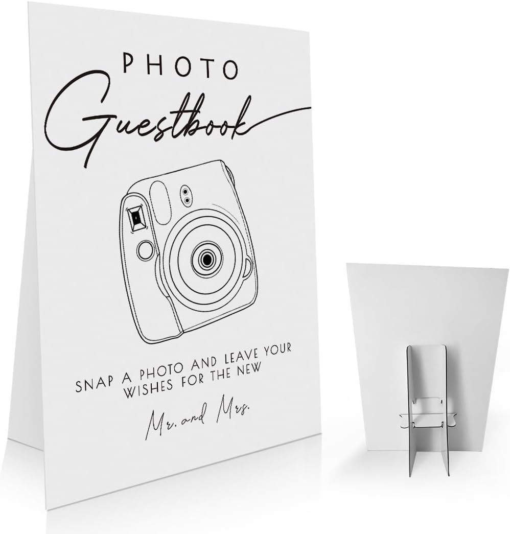Wedding Photo Guestbook Sign 8 x 11 Inch, Photo Guest Book Sign, Photo Minimalist Wedding Sign