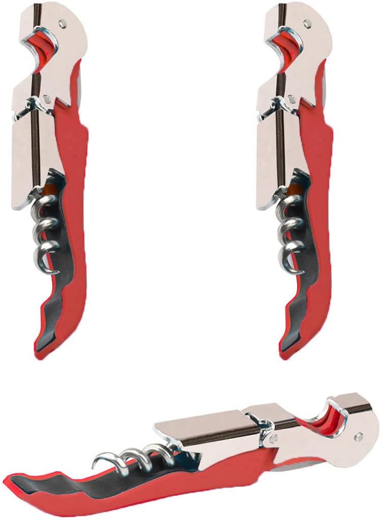 Professional Waiter Corkscrew Wine Openers Set, Heavy Duty Stainless Steel Hinges Wine Key for