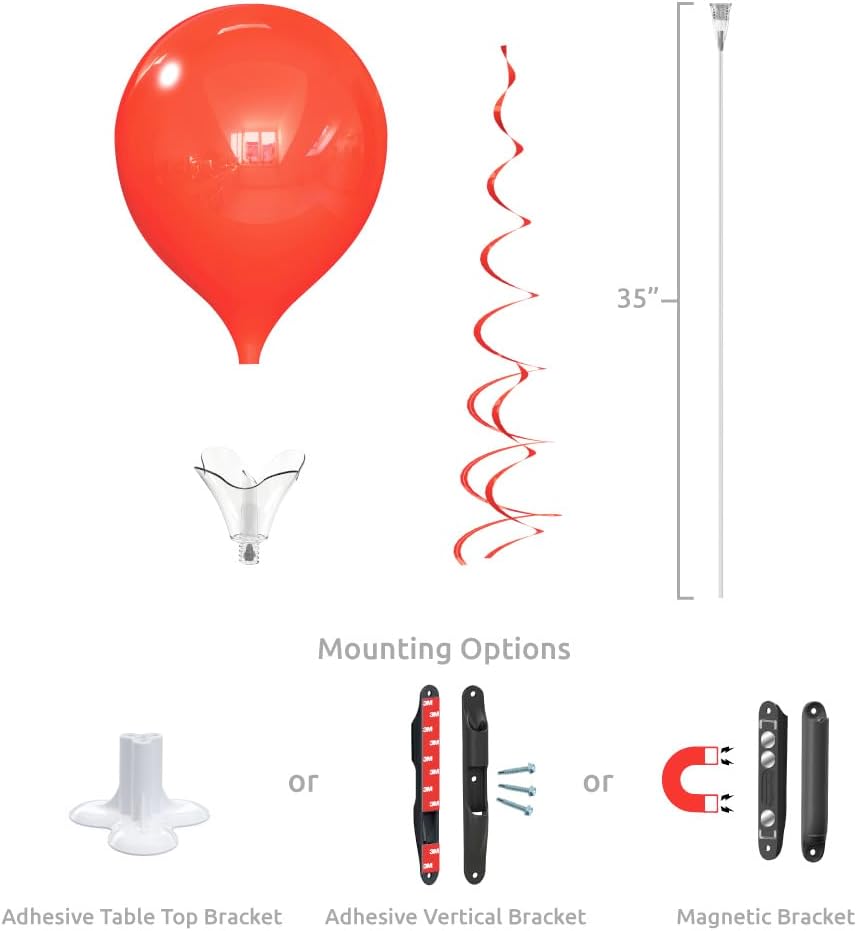 PermaShine - Reusable and Helium Free Balloon Bouquet - Permanent Plastic Indoor and Outdoor