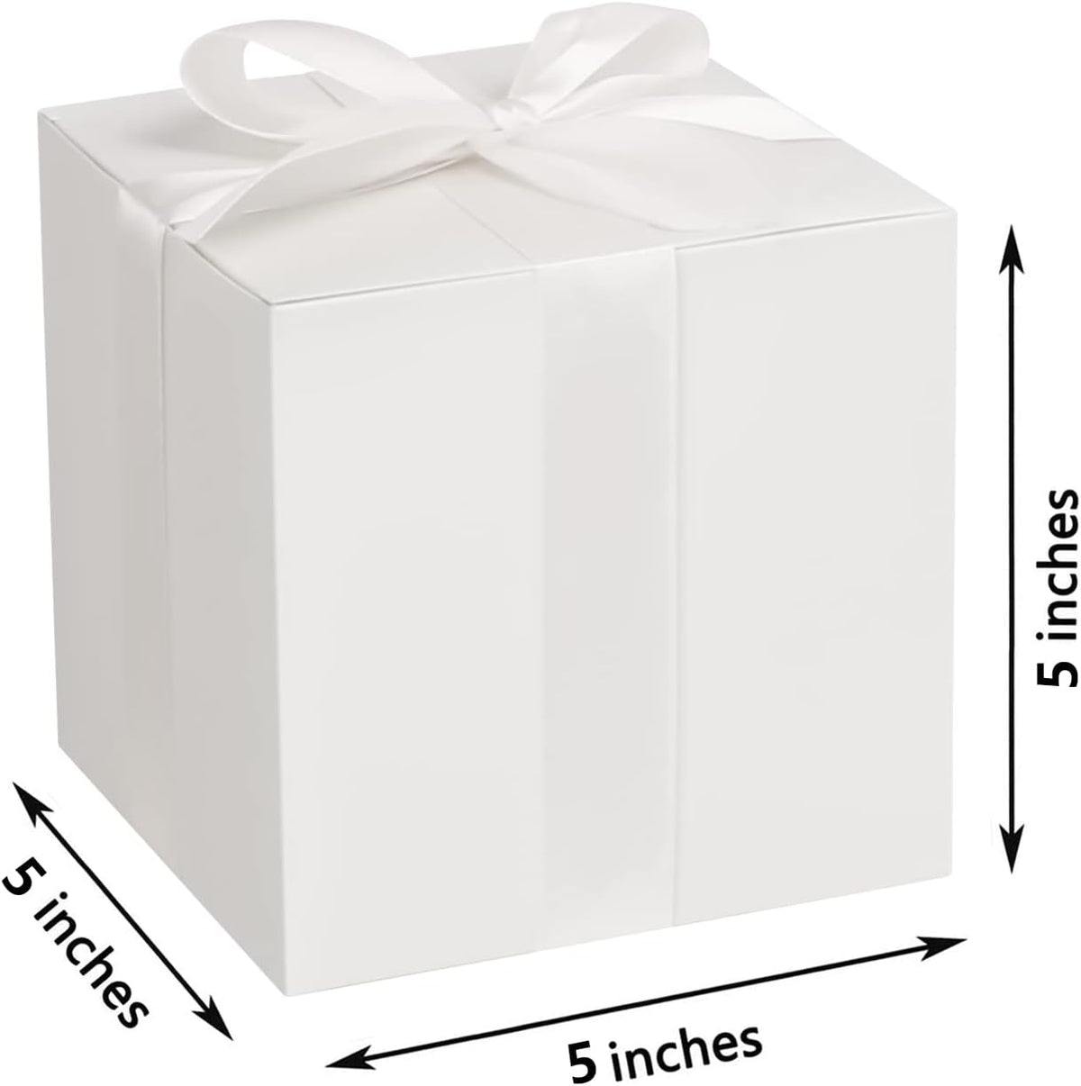 COTOPHER Small Gift Boxes 25 Pack 5x5x5 inches White Gift Boxes with Lids for Gifts, Crafting