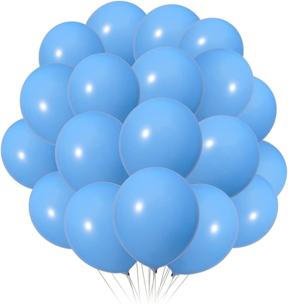 300 Pack Light Blue Balloons 12 inch Blue Latex Party Balloon Bulk for Various Party Events