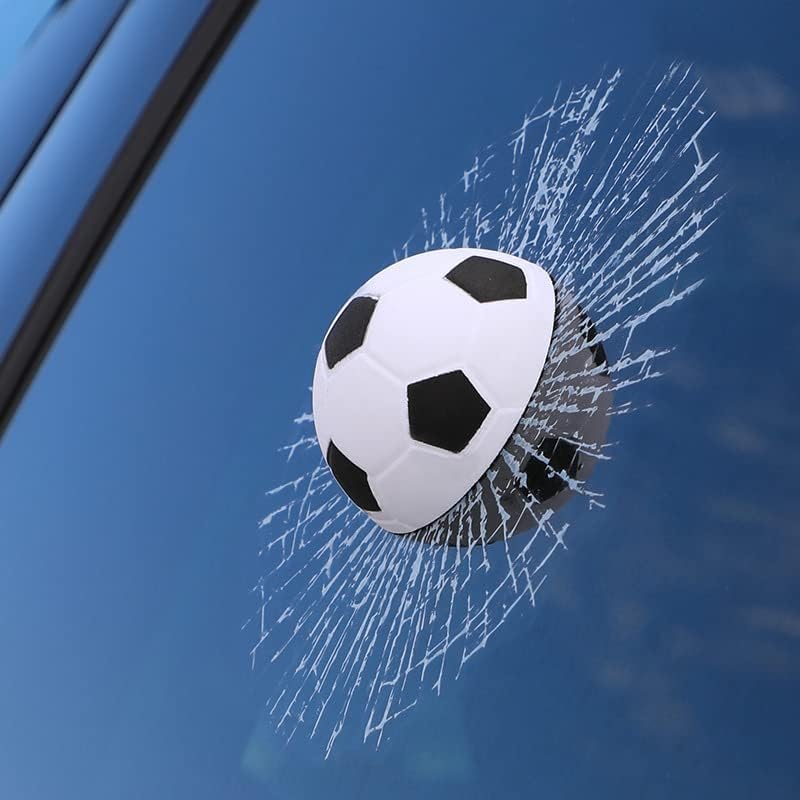 Car 3D elf Ball car Sticker, car Window Funny Creative Decorative Sticker(18cmx18cmx3cm) (White