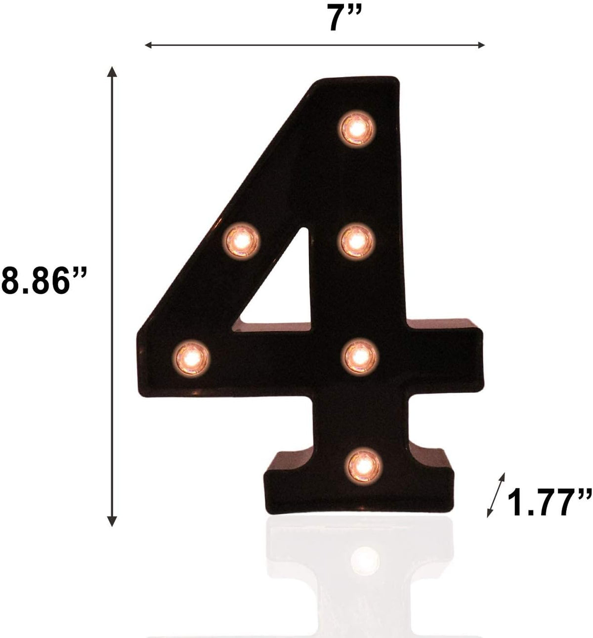 OYCBUZO Light Up Black Alphabet Marquee Number Sign LED Marquee Number Lights Sign for Night Light
