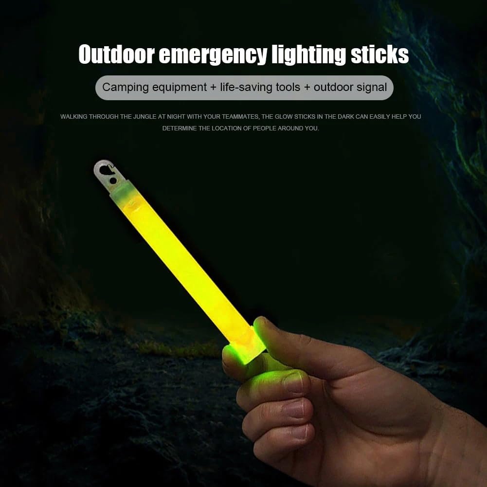 Glow Fever Emergency Safety Military Grade Glow Sticks, 30pcs 6'' Lightsticks, Light Up Ultra